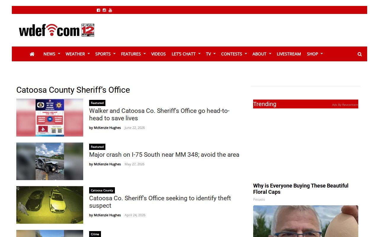 WDEF Catoosa County crime news and sheriff coverage
